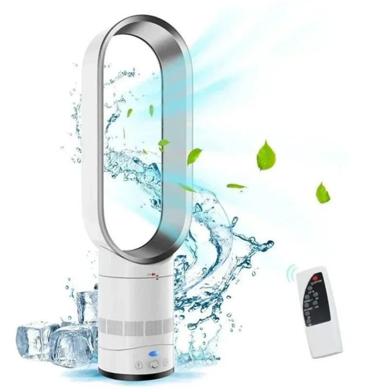 Ventilateur Tour Sans Pales — Télécommande, Silencieux, Oscillation 80°