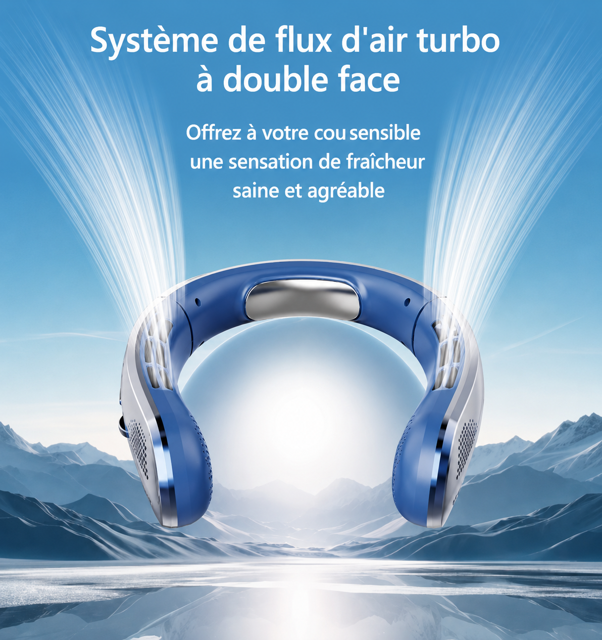 Ventilateur de Cou Portable — Sans Lame, Rechargeable